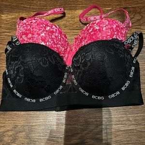 2 Pk BCBGeneration Padded wire push up bras Sz 34B